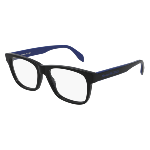 alexander mcqueen optical frame man acetate black black transparent am0307o 004 4 1