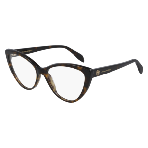 alexander mcqueen optical frame woman acetate havana havana transparent am0287o 002 4 2