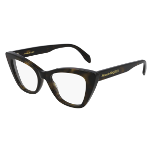 alexander mcqueen optical frame woman acetate havana havana transparent am0305o 002 4 2